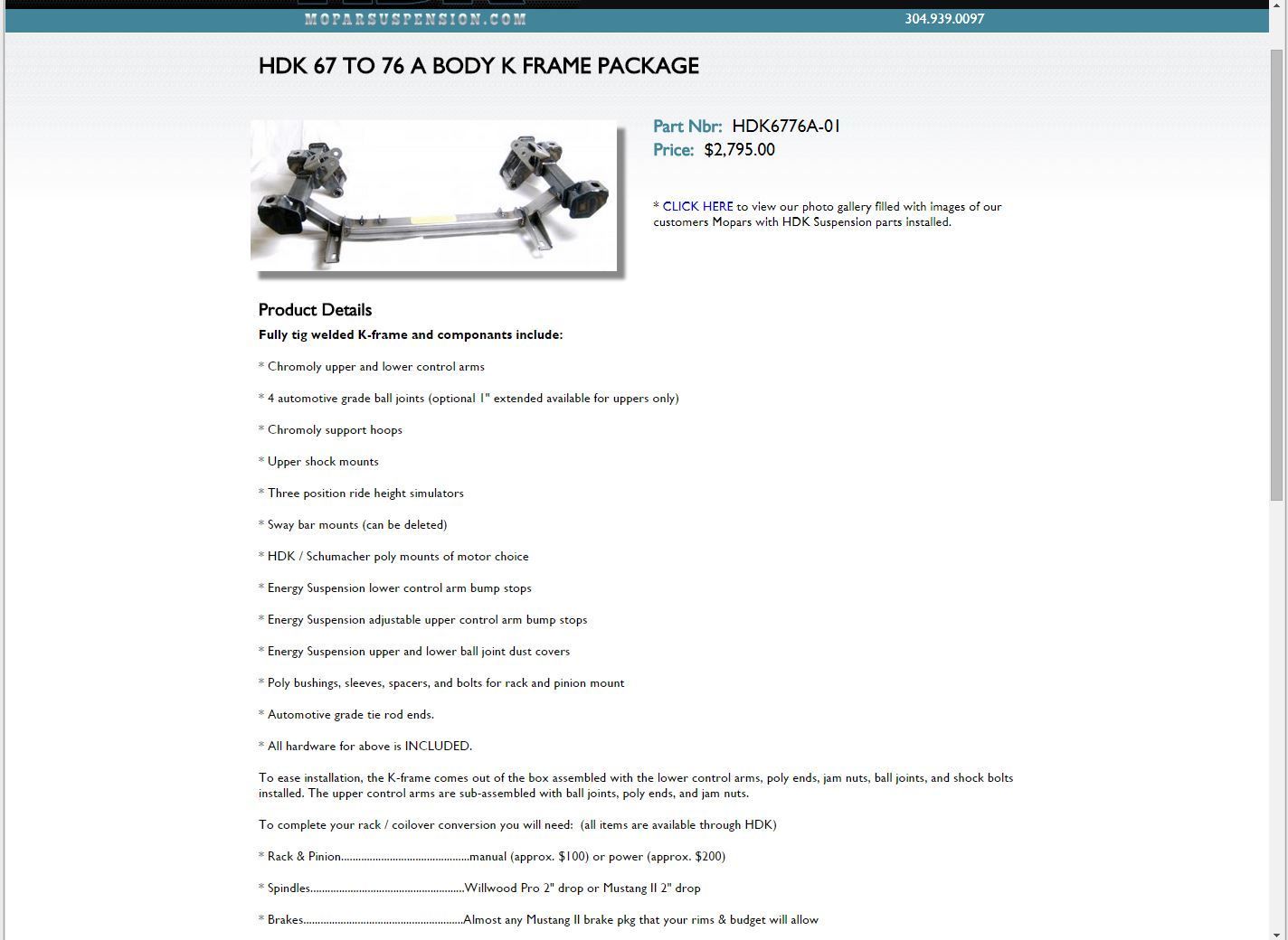 Best ifs kit? rms, hdk, gt suspension, or magnum force? For A Bodies Only Mopar Forum